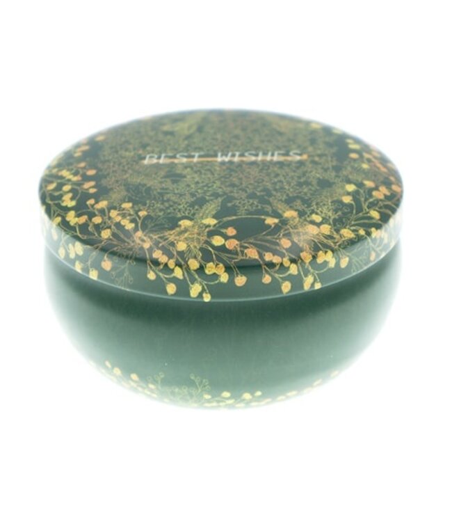 Blikje met haarelastieken zilverreiger