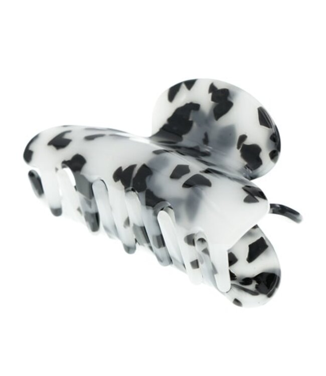 Haarklem marmerlook zwart wit