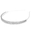Diadeem zilverkleurig drie banen strass