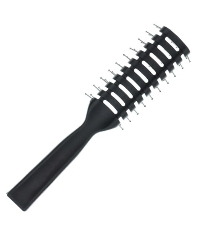 Haarborstel zwart open smal