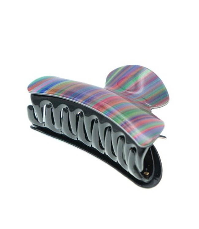 Haarklem strepen blauw/groen