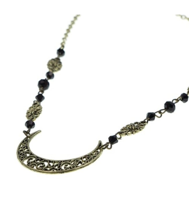 Haarketting bronskleurig maan