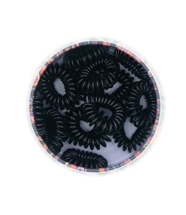 Blikje met haarelastieken fantasie blauw