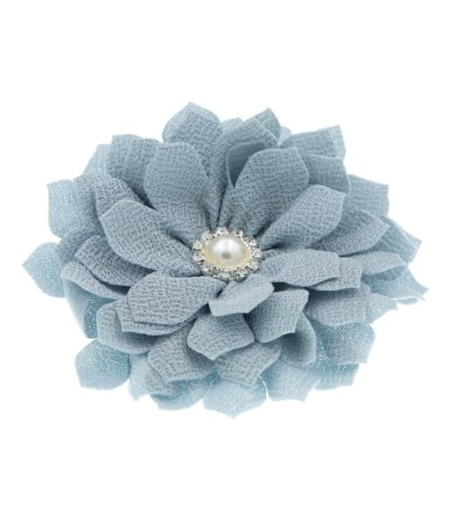 Haarbloem parel grijs