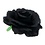 Haarbloem roos L zwart op alligator knipje