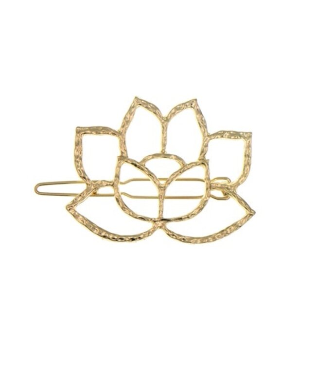 Haarclip goudkleurig lotus