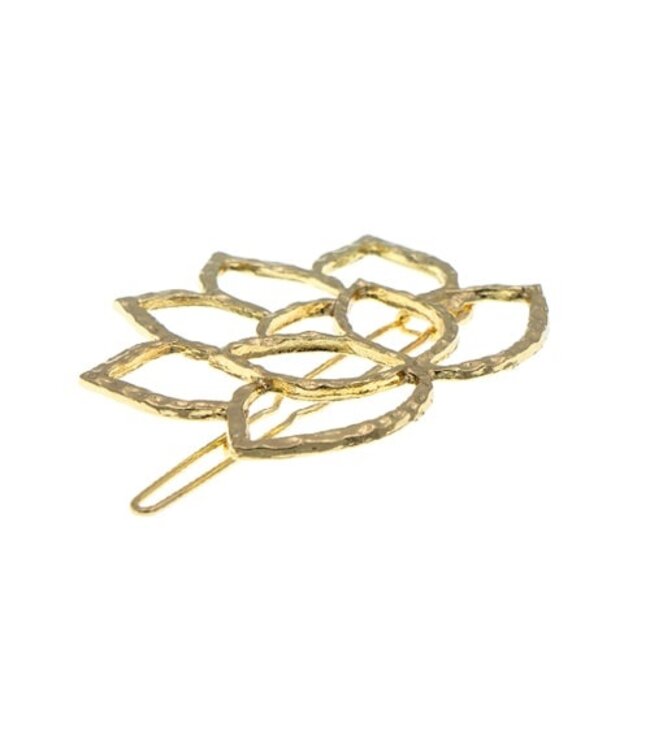 Haarclip goudkleurig lotus