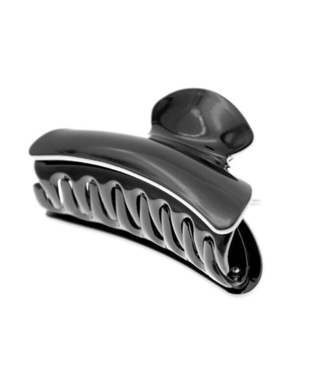 Haarklem zwart met witte omlijning