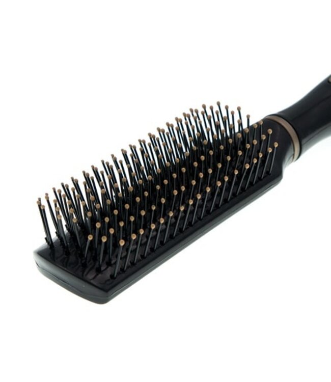 Haarborstel zwart kunststof smal