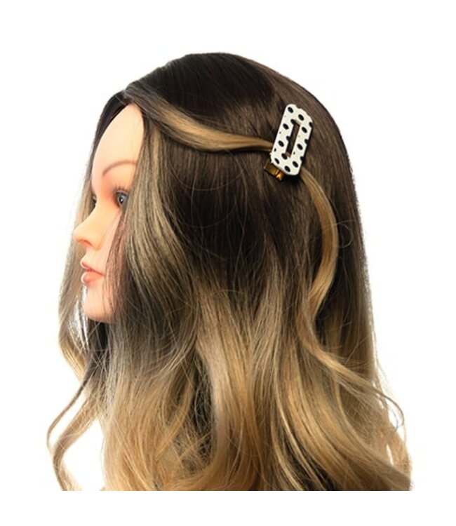 Haarclip rechthoekig polkadot