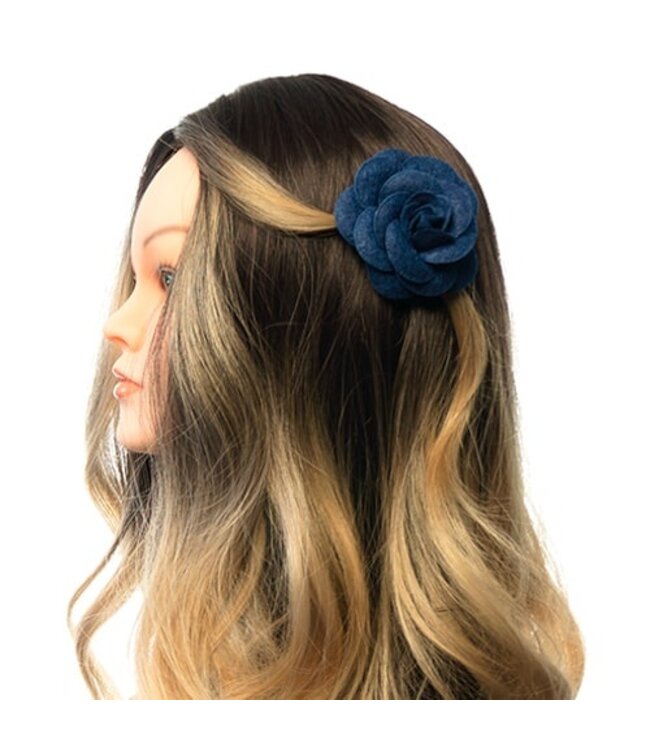 Haarbloem vilt Urban Hippies donkerblauw