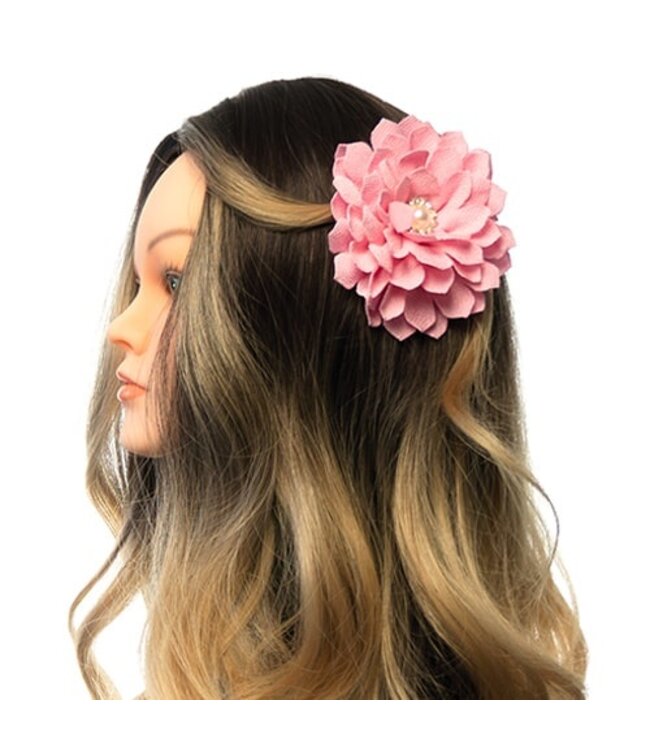 Haarbloem parel roze