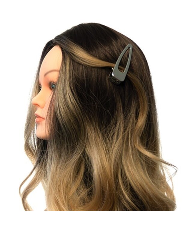 Haarclip zilverkleurig ovaal open