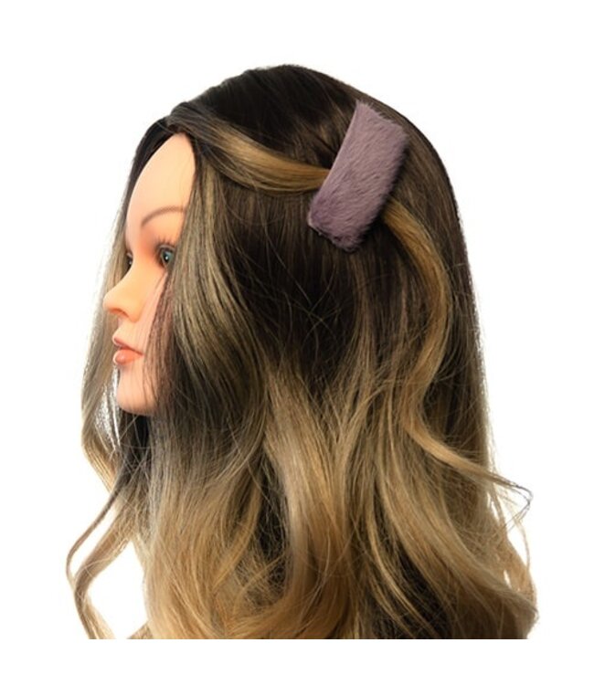 Haarclip rechthoekig soft paars