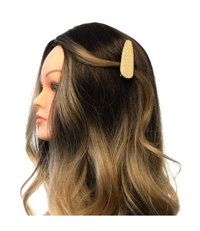 Haarclip ovaal crèmekleurig naturel