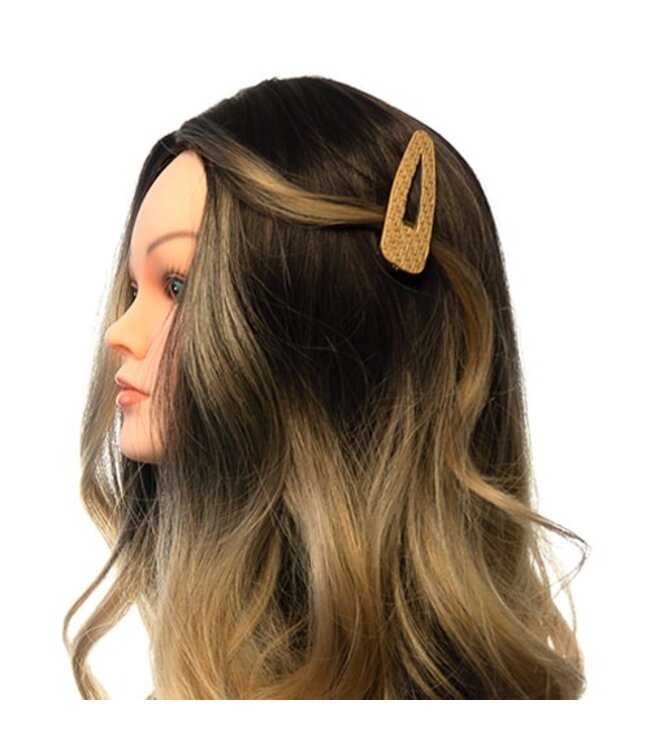 Haarclip ovaal bruin naturel