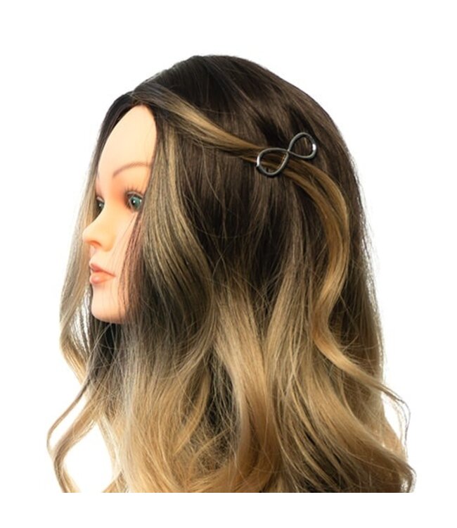 Haarclip luxe zilverkleurig infinity