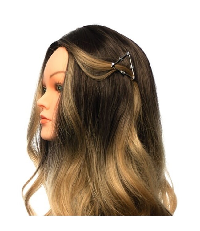 Haarclip luxe zilverkleurig driehoek pijlen