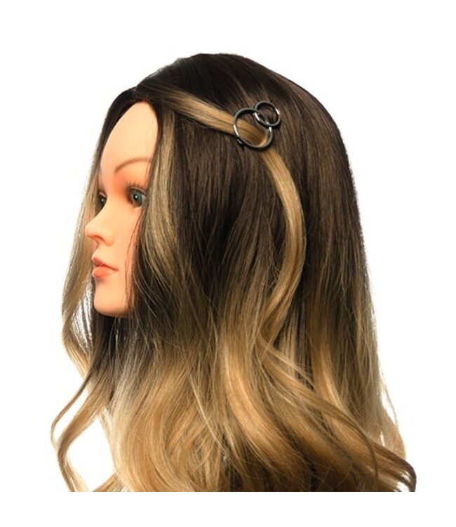 Haarclip luxe cirkels zilverkleurig