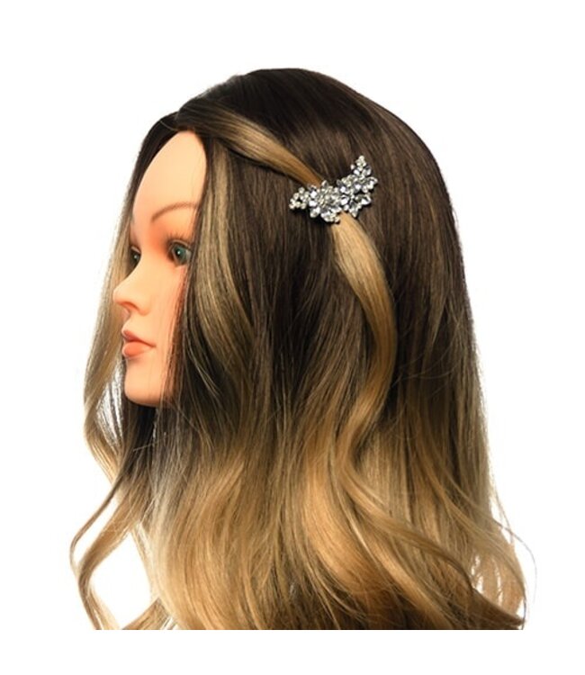 Haar ornament bloemen en strass steentjes