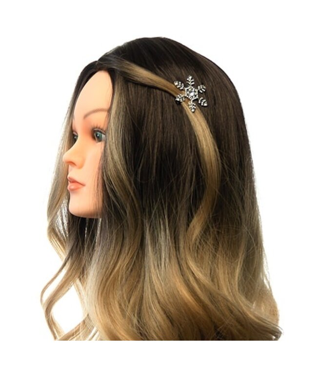 Haarclip luxe zilverkleurig ijsster