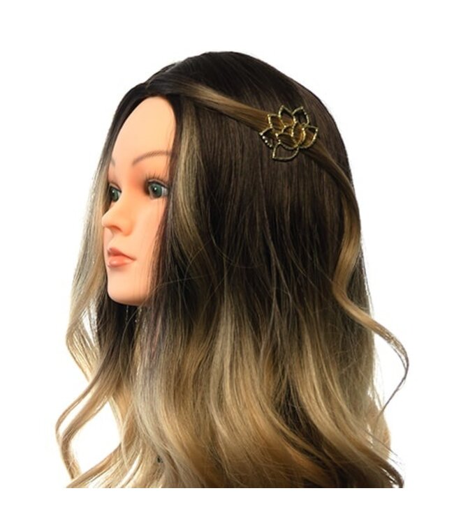 Haarclip goudkleurig lotus