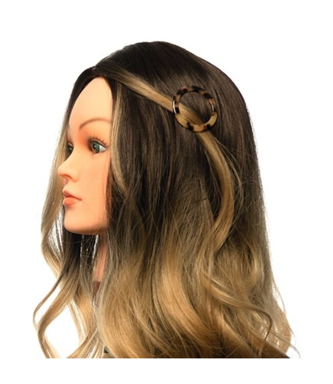 Haarclip cirkel kleur marmer