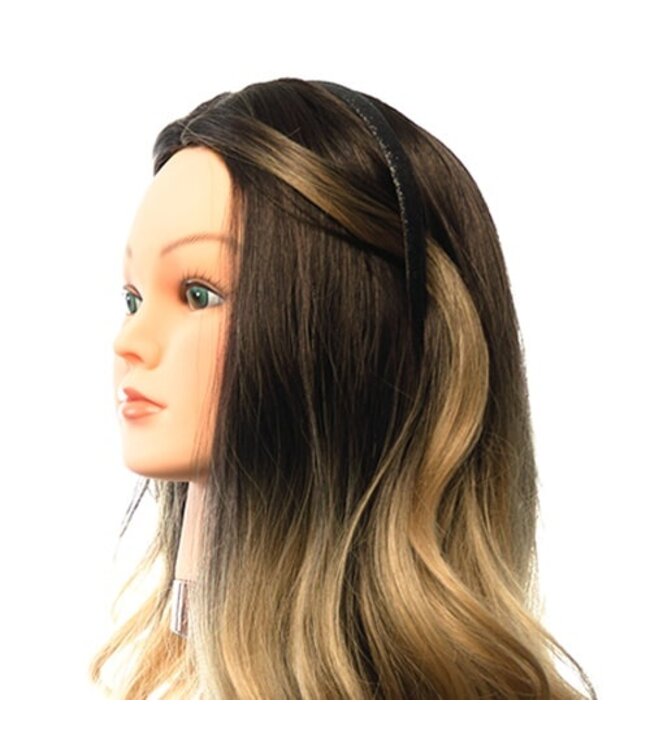 Haarbeugel glitter disco look zwart