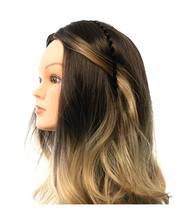 Diadeem vorm kronkel van metaal kleur zwart