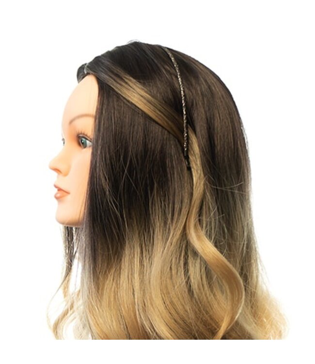 Diadeem zwart zilverkleurig subtiel