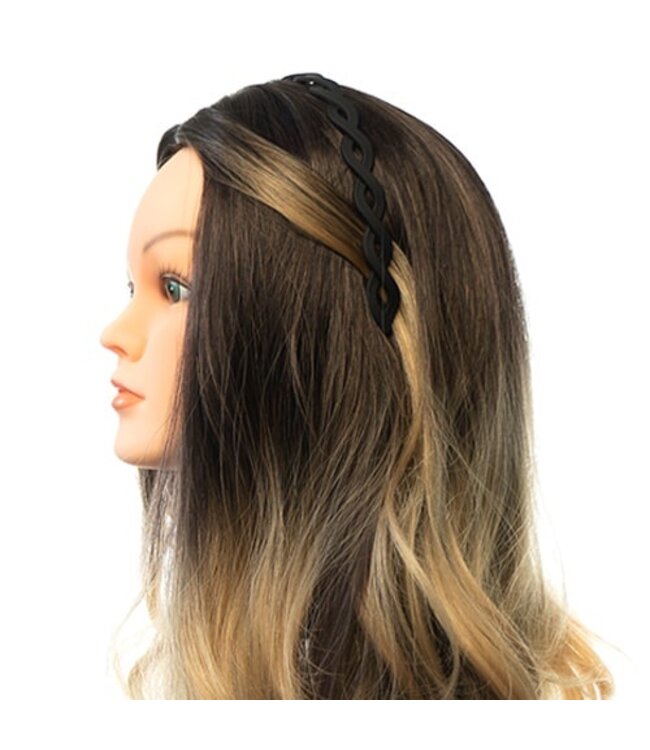 Diadeem vlecht mat zwart