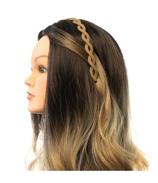 Diadeem vlecht mat bruin