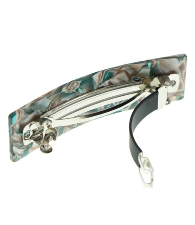 Patent speld marmerlook groen/bruin/crème