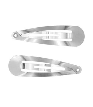 Goudhaartje Haarclip basic zilverkleurig 2 stuks