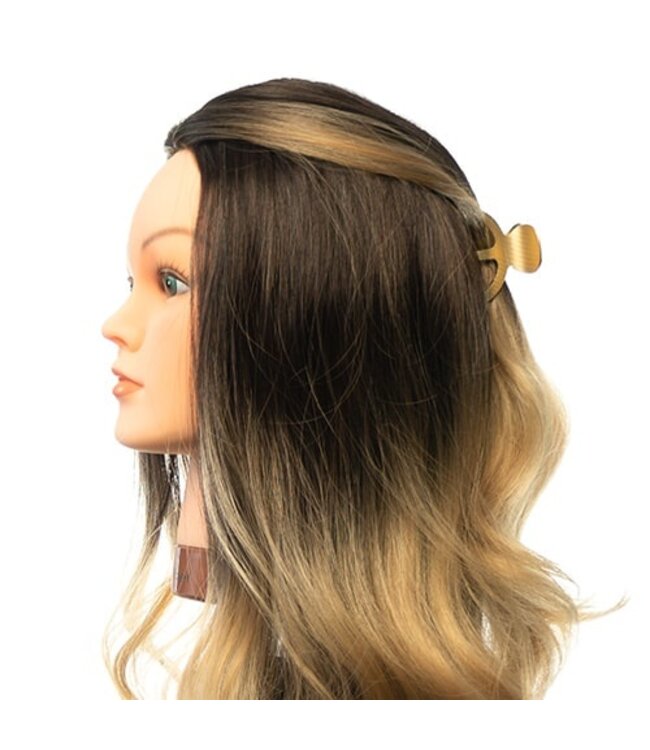 Haarklem goudkleurig metaal strepen