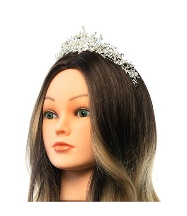 Tiara zilverkleurig twijgen