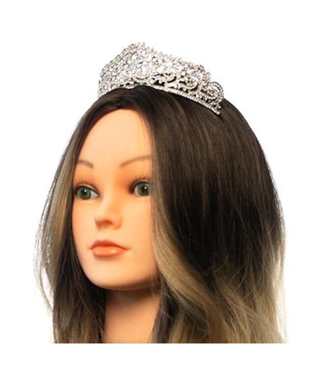 Tiara zilverkleurig sierlijk