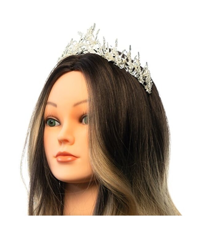 Tiara ice queen zilverkleurig