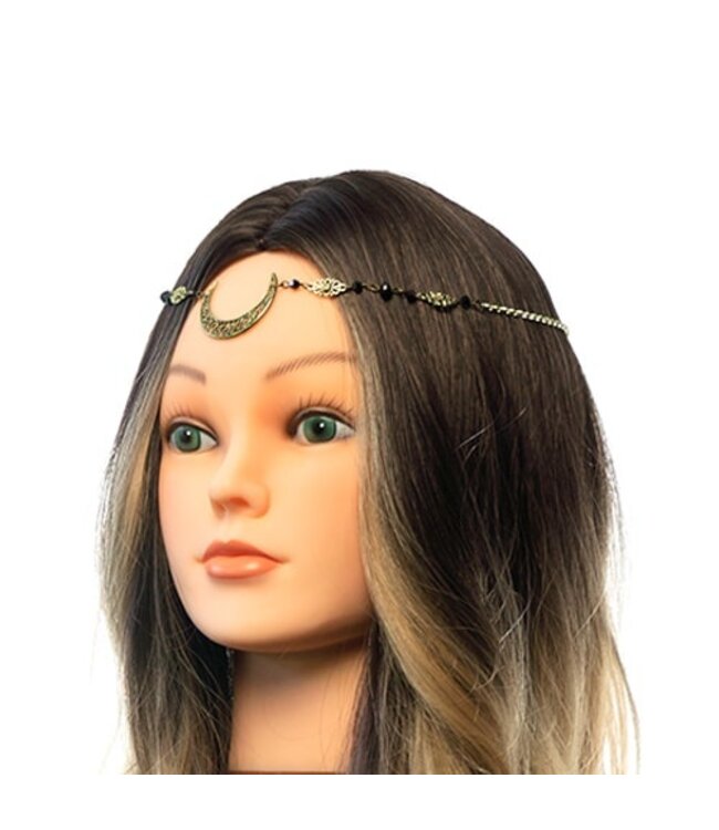 Haarketting bronskleurig maan