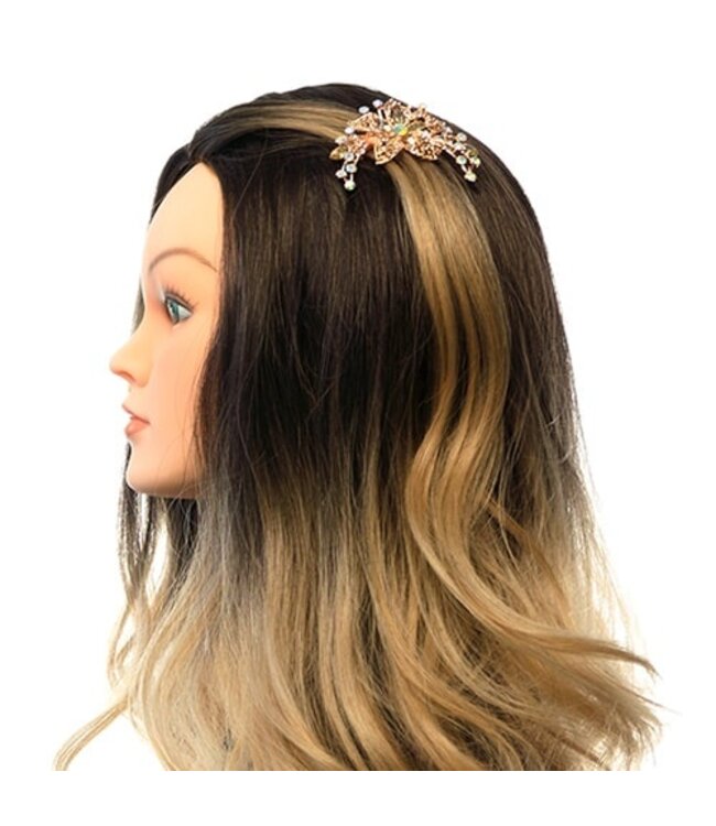 Haarkam goudkleurig sterbloem