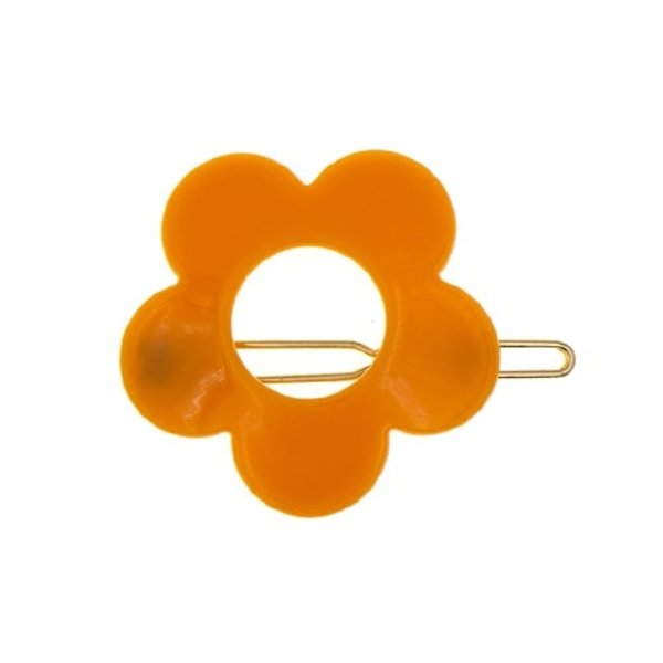 Haarclip flower power oranje