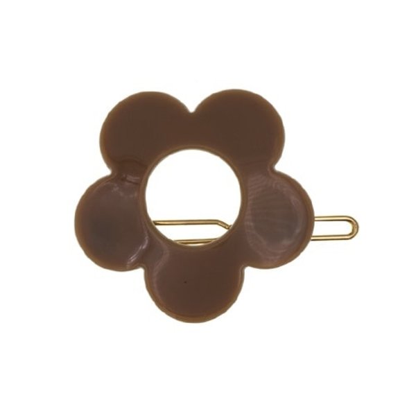 Haarclip flower power bruin