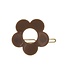 Goudhaartje Haarclip flower power bruin