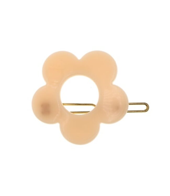 Haarclip flower power crème