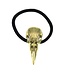 Haarelastiek skull goudkleurig