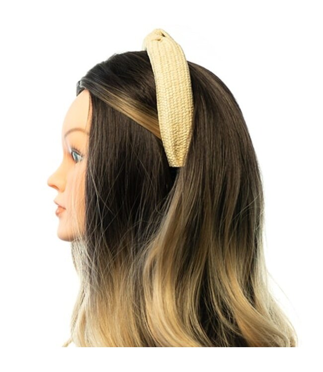 Diadeem crème gewoven