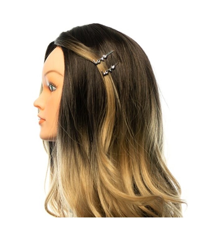 Haarschuifjes zilverkleurig love