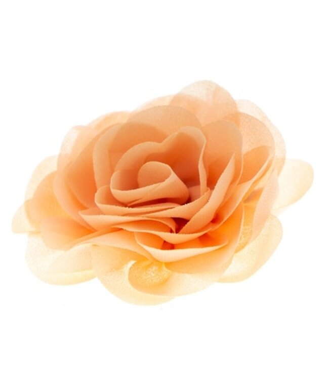 Haarbloem roos zalm kleur op alligator knipje