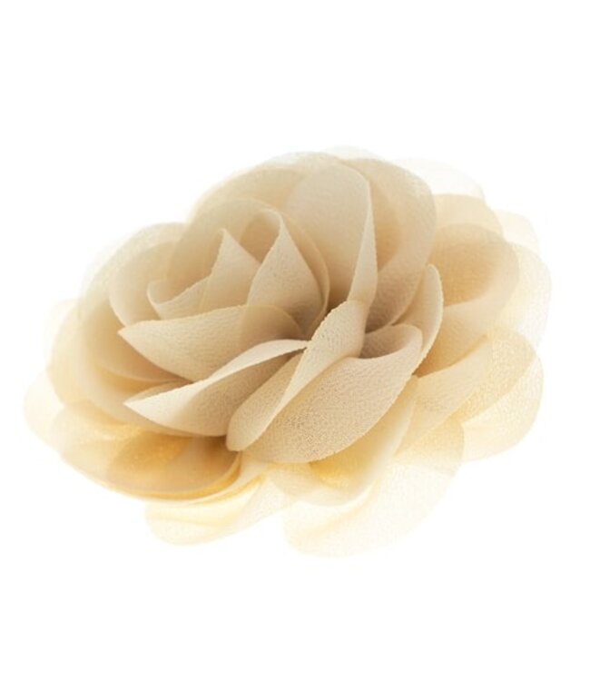 Haarbloem roos zand kleur op alligator knipje