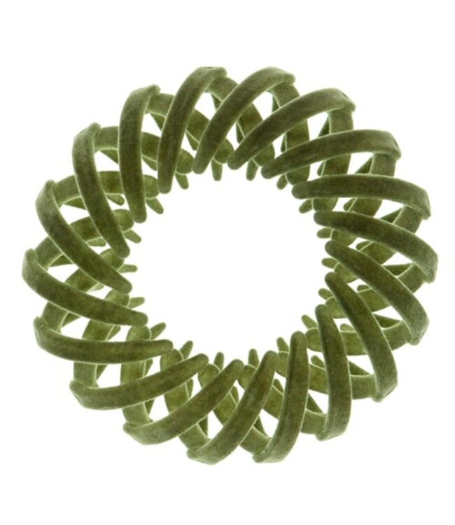 Vogelnest haarklem velours groen